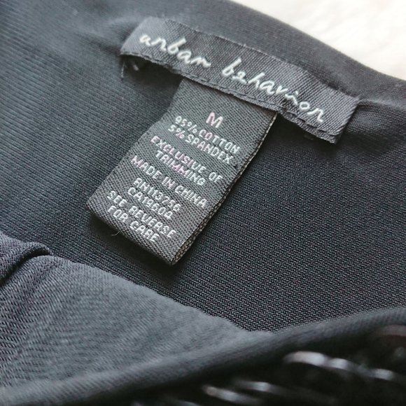 Black Sequin flare top (Urban Behavior) M - Picture 3 of 4